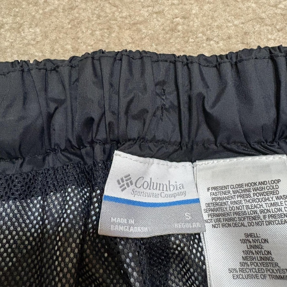 Columbia Rain Pants Mens Small Black Omni-Tech Waterproof Hiking Elastic Waist - Picture 4 of 15